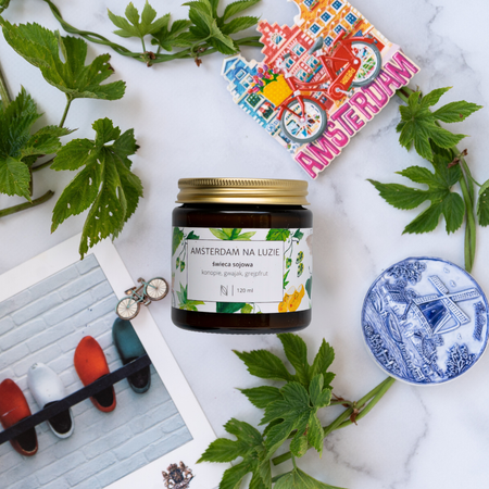 Amsterdam na luzie - świeca sojowa