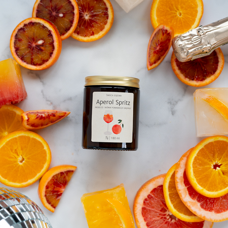 Aperol Spritz - świeca sojowa