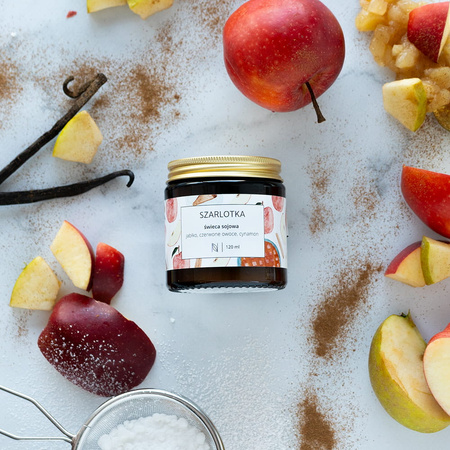 Szarlotka - świeca sojowa