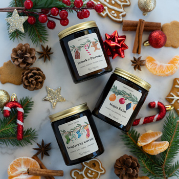 Świąteczny zestaw 3 świec