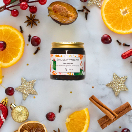 Świąteczny wieczór - świeca sojowa