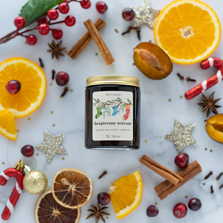 Świąteczny wieczór - świeca sojowa