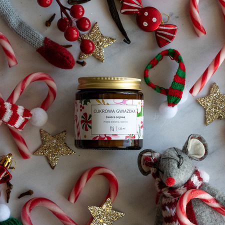 Cukrowa gwiazdka - świeca sojowa
